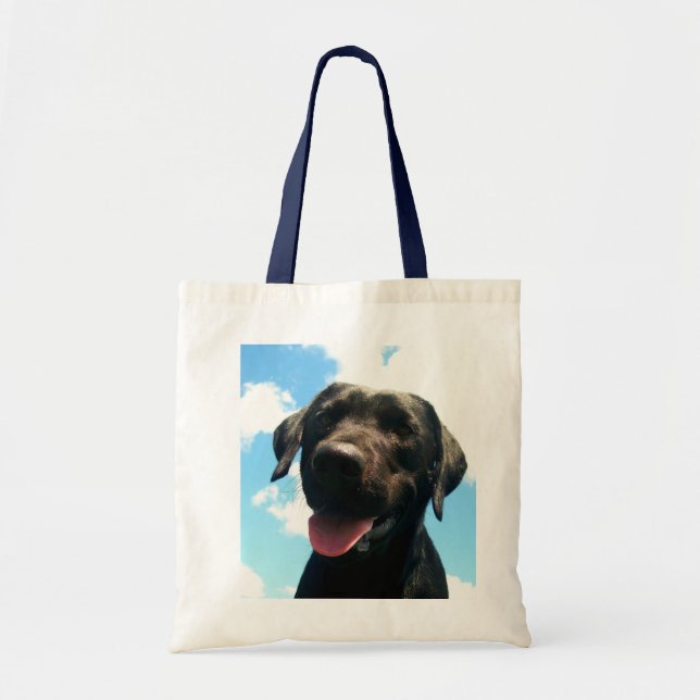 Schwarze Labrador-Handtasche Tragetasche (Vorne)