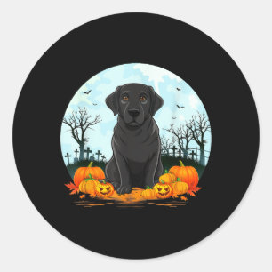 Schwarze Labrador-Hunde Liebhaber Jungen Mädchen H Runder Aufkleber