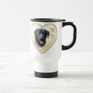 Schwarze Labrador-Hundereise-Kaffee-Tassen-Schale Reisebecher