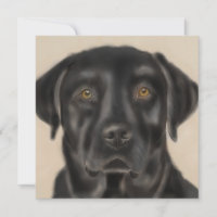 Schwarze Labrador-Kunstkarte