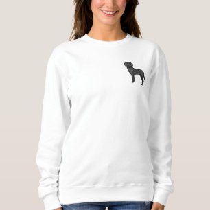 Schwarze Labrador Retriever Cartoon-Hund-Illustrat Sweatshirt