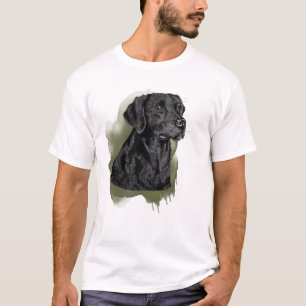 Schwarze Labrador Retriever Digitale Aquarell-Kuns T-Shirt