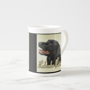 Schwarze Labrador Retriever Kunstgeschenke Prozellantasse