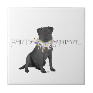 Schwarze Labrador Retriever-Party Fliese