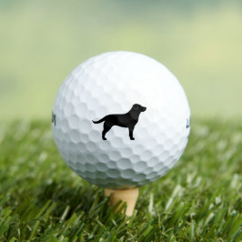 Schwarze Labrador Retriever Silhouette Golfball