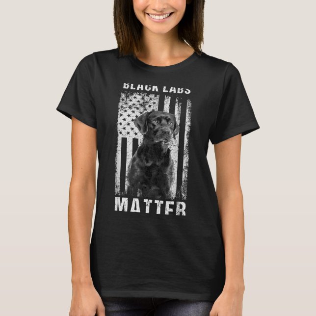 Schwarze Labrador Retriever T-Shirt (Vorderseite)