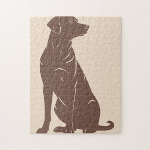 Schwarze Labrador-Silhouette Illustration