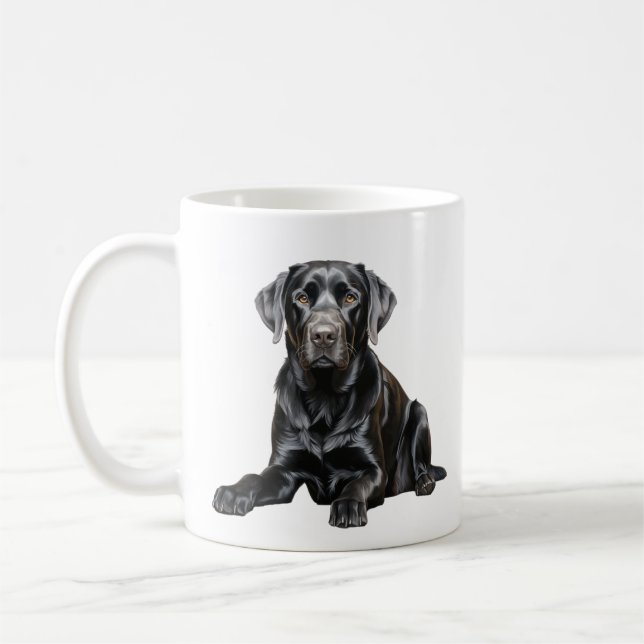 Schwarze Labrador-Tasse Kaffeetasse (Links)