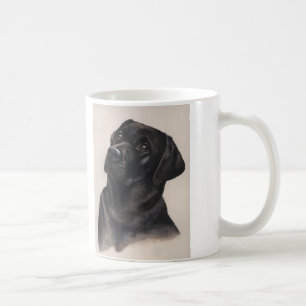 Schwarze Labrador-Tasse mit "Text des besten" Kaffeetasse