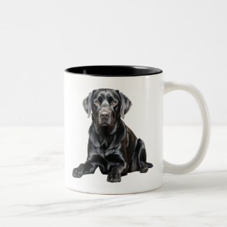 Schwarze Labrador-Tasse Zweifarbige Tasse