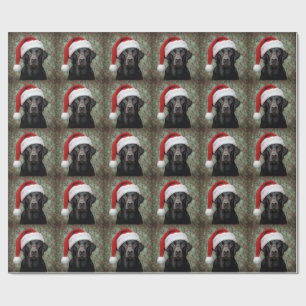Schwarze Labradormischung Weihnachtsgeschenkverpac Geschenkpapier