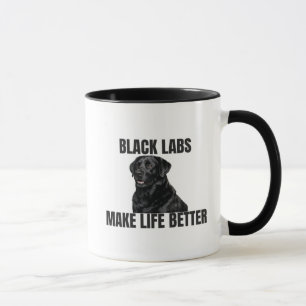 Schwarze Labradors machen das Leben besser – Kaffe Tasse