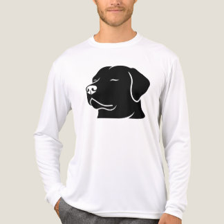 Schwarze Labradortretriever-Gesichtssilhouette  Tri-Blend Shirt