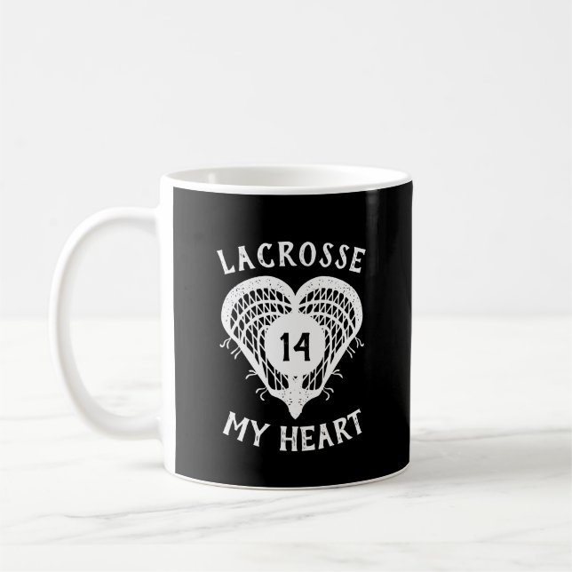 Schwarze Lacrosse Kaffeetasse (Links)