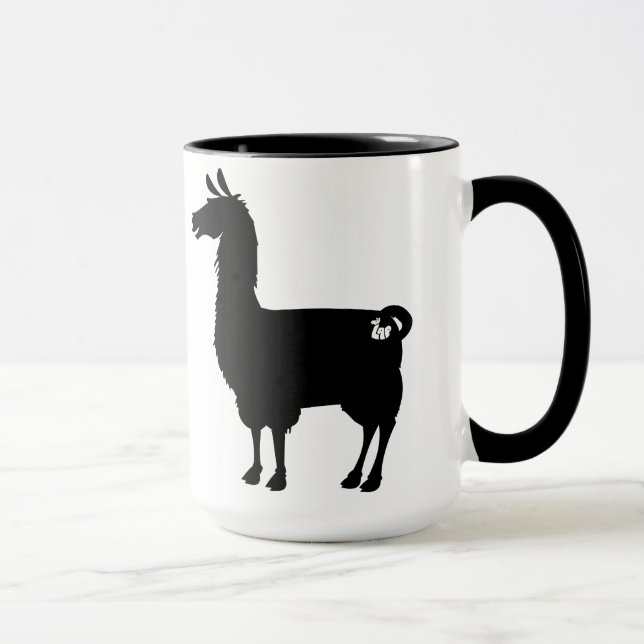 Schwarze Lama-Tasse Tasse (Rechts)