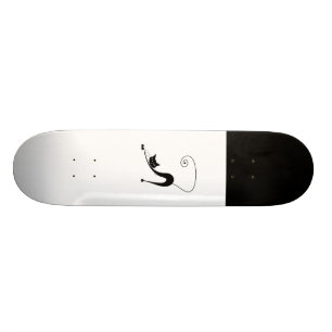 Schwarze launische Miezekatze 2 Skateboard