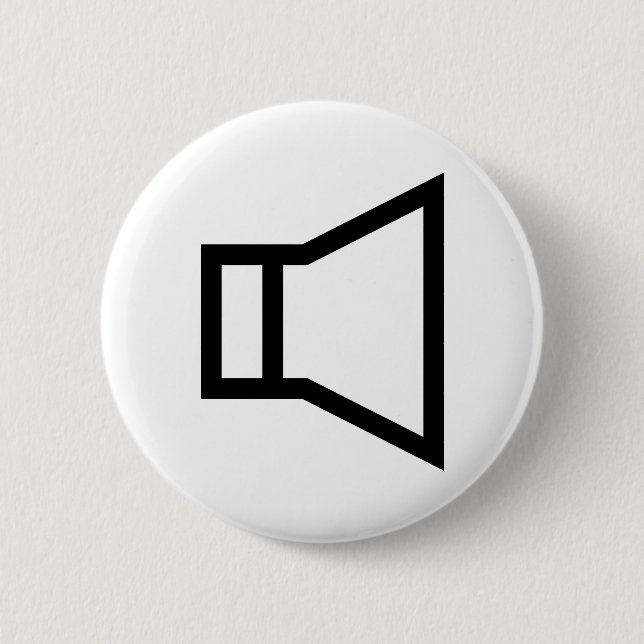 schwarze Lautsprecherikone Button (Vorderseite)