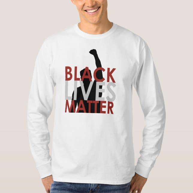 Schwarze Leben-Angelegenheit Lang-Sleeved Shirt (Vorderseite)