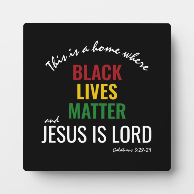 SCHWARZE LEBEN | JESUS IS LORD Erklärung Fotoplatte (Vorderseite)
