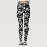 Schwarze Leben Leggings<br><div class="desc">Schwarze Leben sind von Leggings mit typografischem Musterdesign abhängig</div>