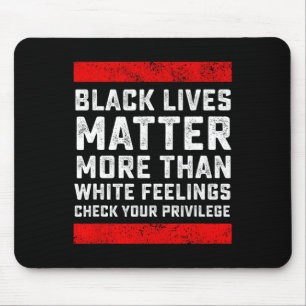 Schwarze Leben Problem mehr als weiße Gefühle Karo Mousepad