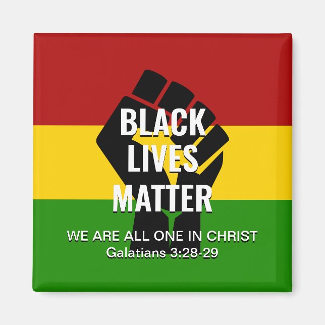 SCHWARZE LEBEN SIND BEI CHRISTEN Christlichen BHM  Magnet (Vorne)