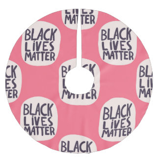 Schwarze Leben sind wichtig, kalligraphisches Must Polyester Weihnachtsbaumdecke