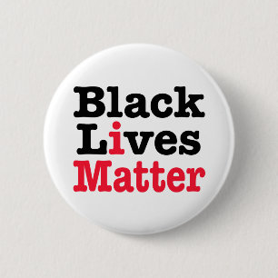 Schwarze Lebensfrage Button