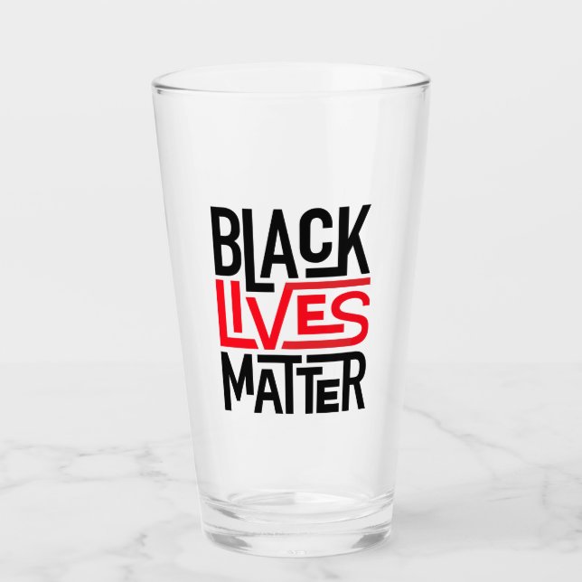 Schwarze Lebensfrage| Gleichberechtigung Glas (Vorderseite)
