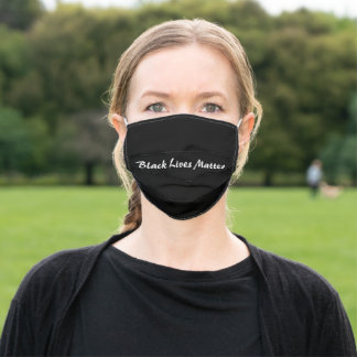 Schwarze Lebensmatte Mund-Nasen-Maske Aus Stoff
