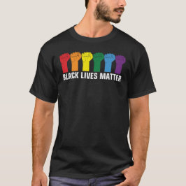SCHWARZE LEBENSMITTEL - BLM Rainbow T-Shirt