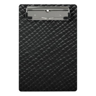 Schwarze Lederbox Mini Klemmbrett