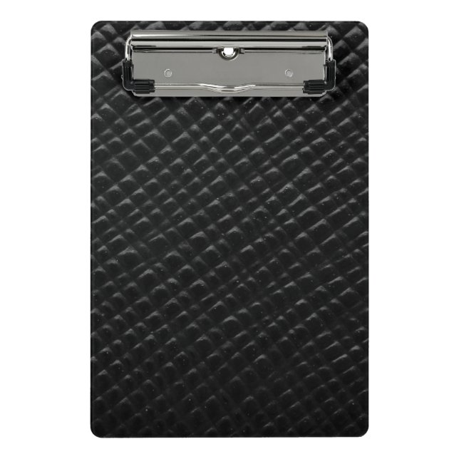 Schwarze Lederbox  Mini Klemmbrett (Vorderseite)