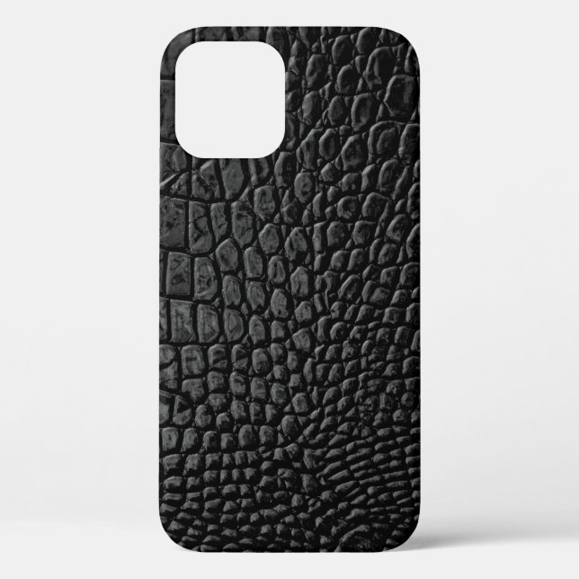 Schwarze Lederoptik Case-Mate iPhone Hülle (Rückseite)
