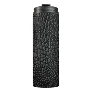 Schwarze Lederoptik Thermosbecher