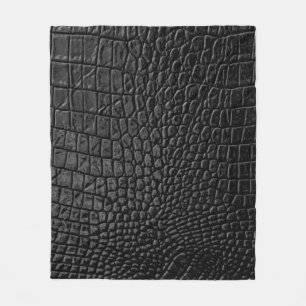 Schwarze Ledertextur Fleecedecke