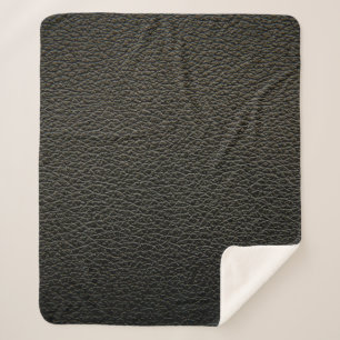 Schwarze Ledertextur oder Hintergrund. abstrakt,an Sherpadecke