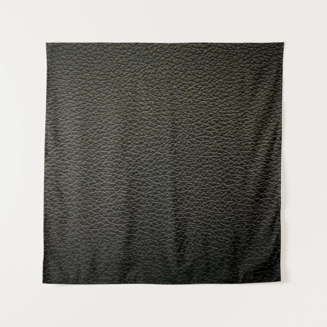 Schwarze Ledertextur oder Hintergrund. abstrakt,an Wandteppich (Vorderseite)