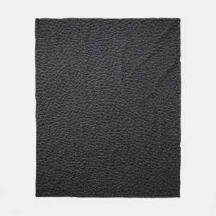 Schwarze Ledertextur oder Hintergrund. Leder, Texu Fleecedecke