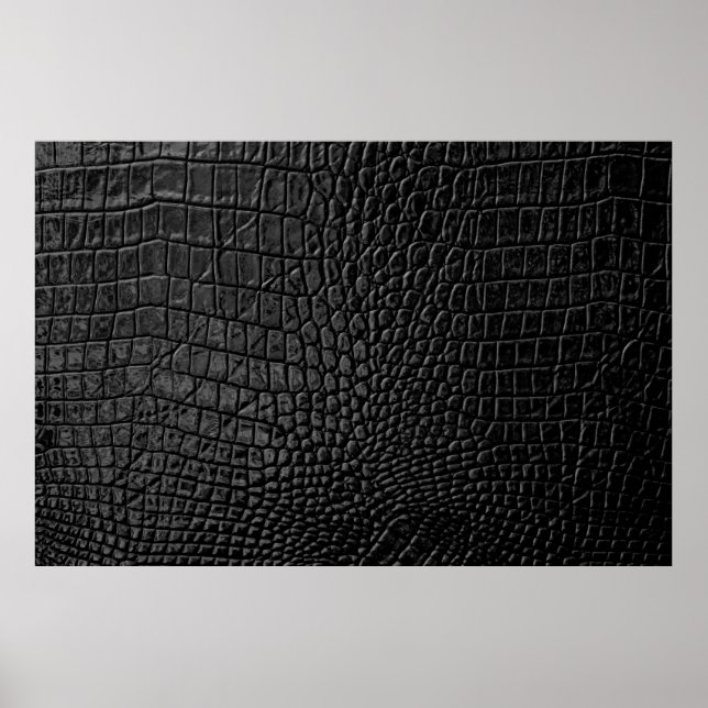 Schwarze Ledertextur Poster (Vorne)