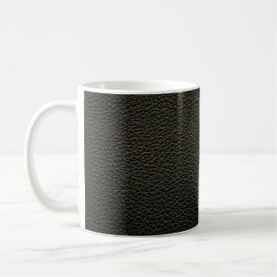 Schwarze Ledertxtur oder Hintergrund. abstrakt, Ti Kaffeetasse