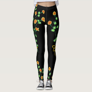 Schwarze Leggings des benutzerdefinierten Designer