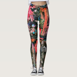 SCHWARZE Leggings - Vorder- und Rückseite