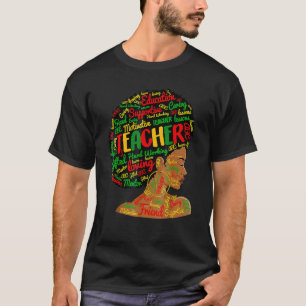 Schwarze Lehrerin Afro Retro Passend Schwarze Gesc T-Shirt