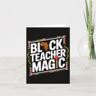 Schwarze Lehrerin Magie Afro Schwarze Geschichte M Karte