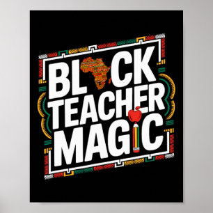 Schwarze Lehrerin Magie Afro Schwarze Geschichte M Poster