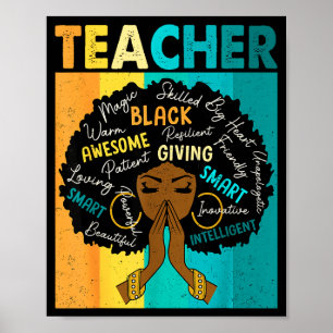 Schwarze Lehrermagie Schwarze Geschichte Monat Afr Poster