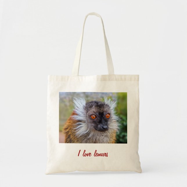 Schwarze Lemurtasche Tragetasche (Vorne)