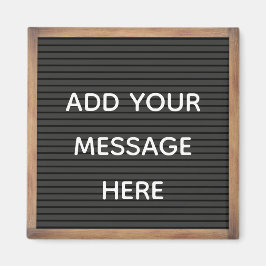 Schwarze Letterboard im Frame Custom Message Magne Magnet