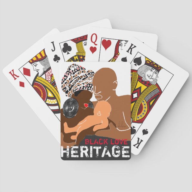 Schwarze Liebe AFRIKANISCHES Erbe Spielkarten (Rückseite)